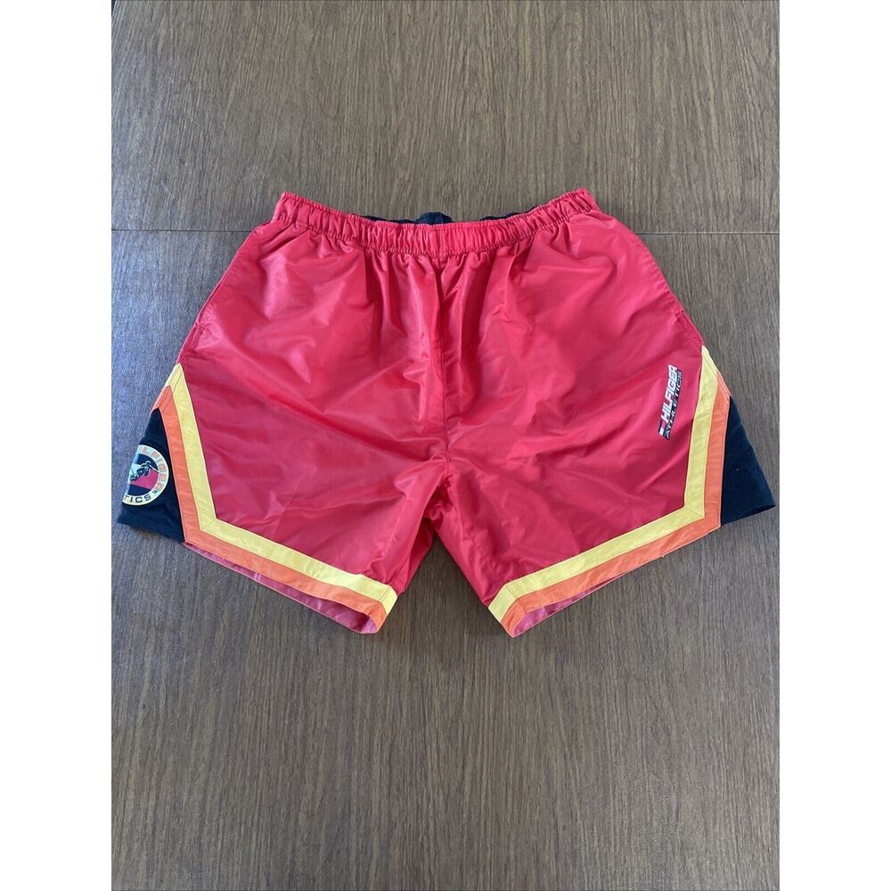 Vintage 90s Tommy Hilfiger Athletics Board Shorts Swim Shorts Bathing Suit RARE